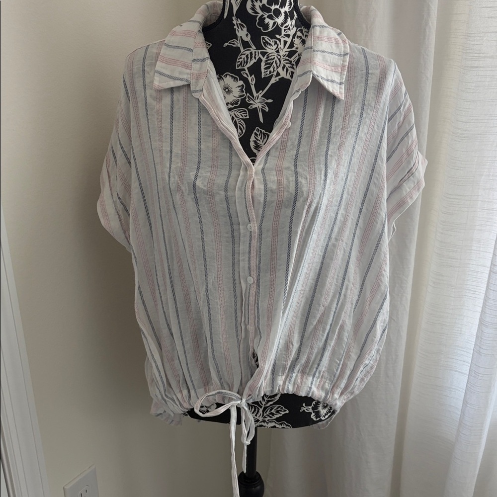 Hayden Pastel Striped Button-Down Shirt